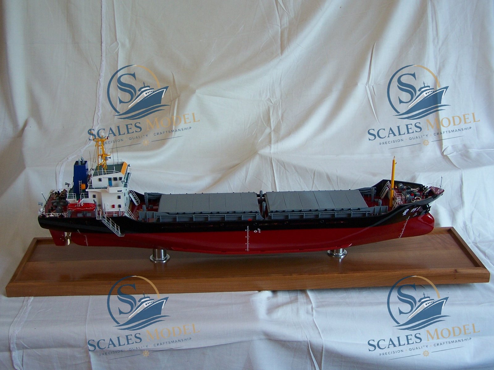 commercial cargo ship scale model