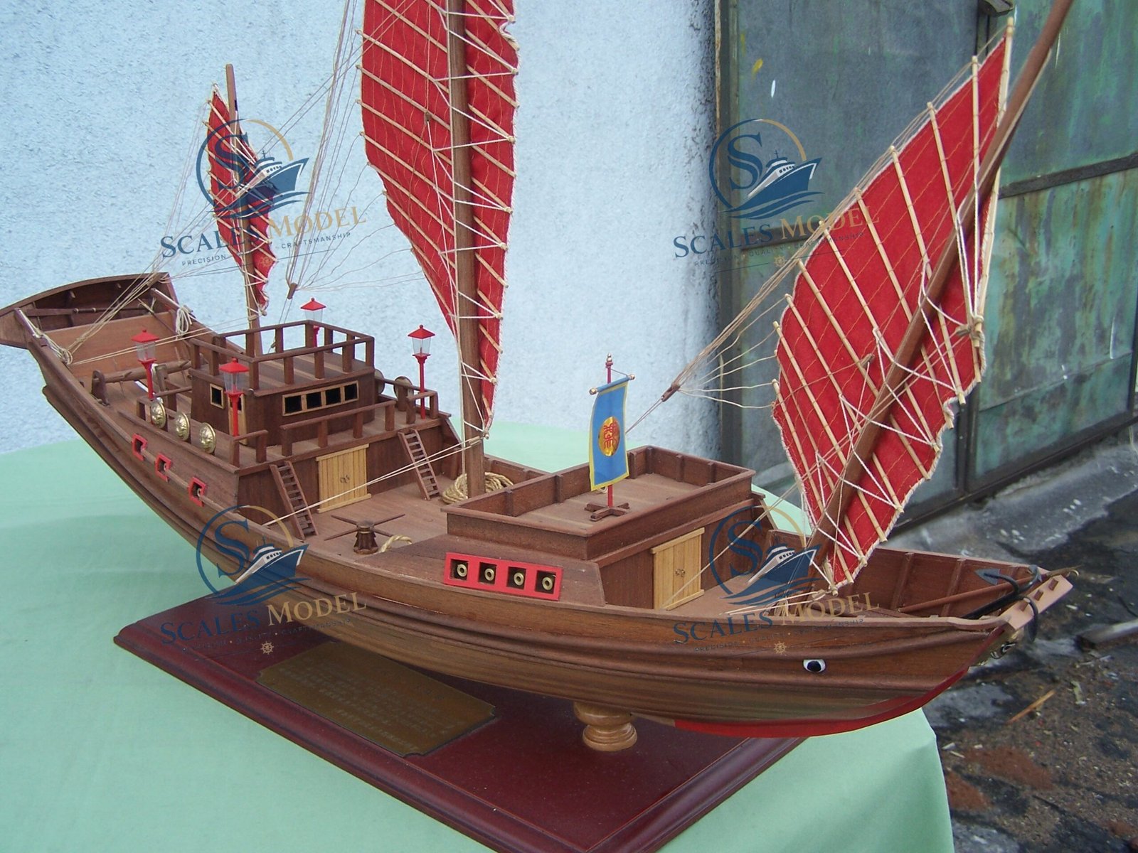 historic sailing ship model for museum display