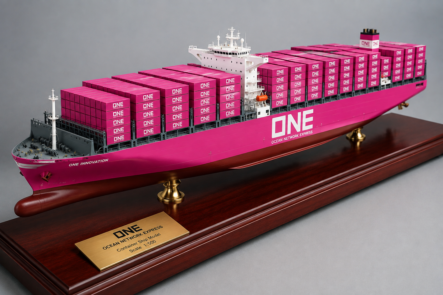 ONE custom container ship scale model by Scales Model
