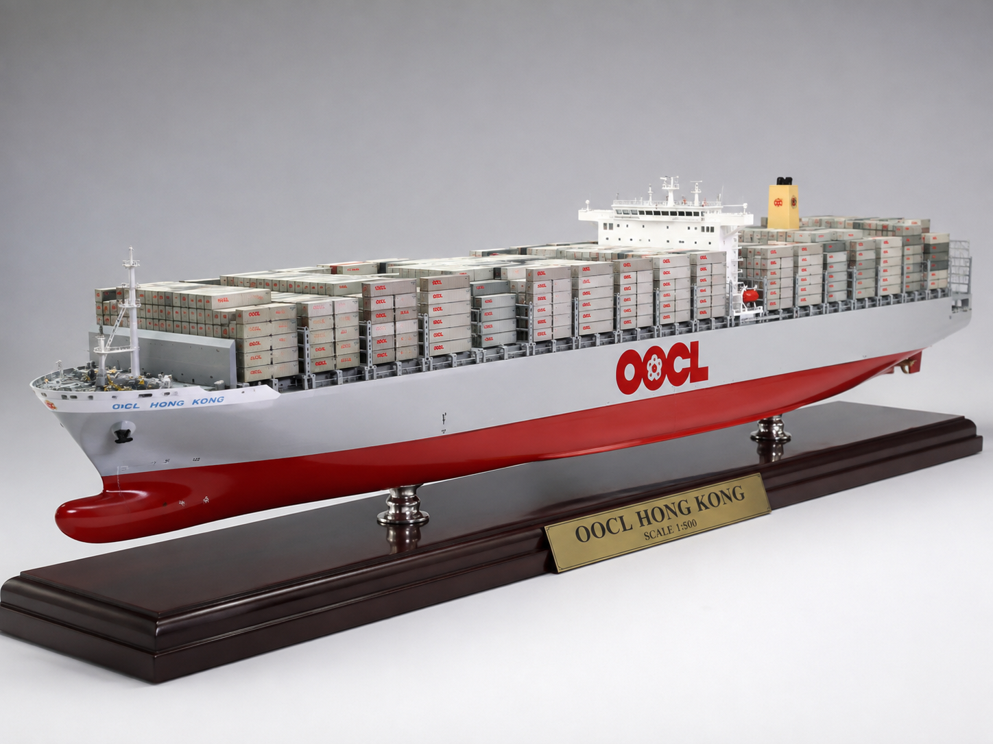 OOCL Hong Kong container ship scale model